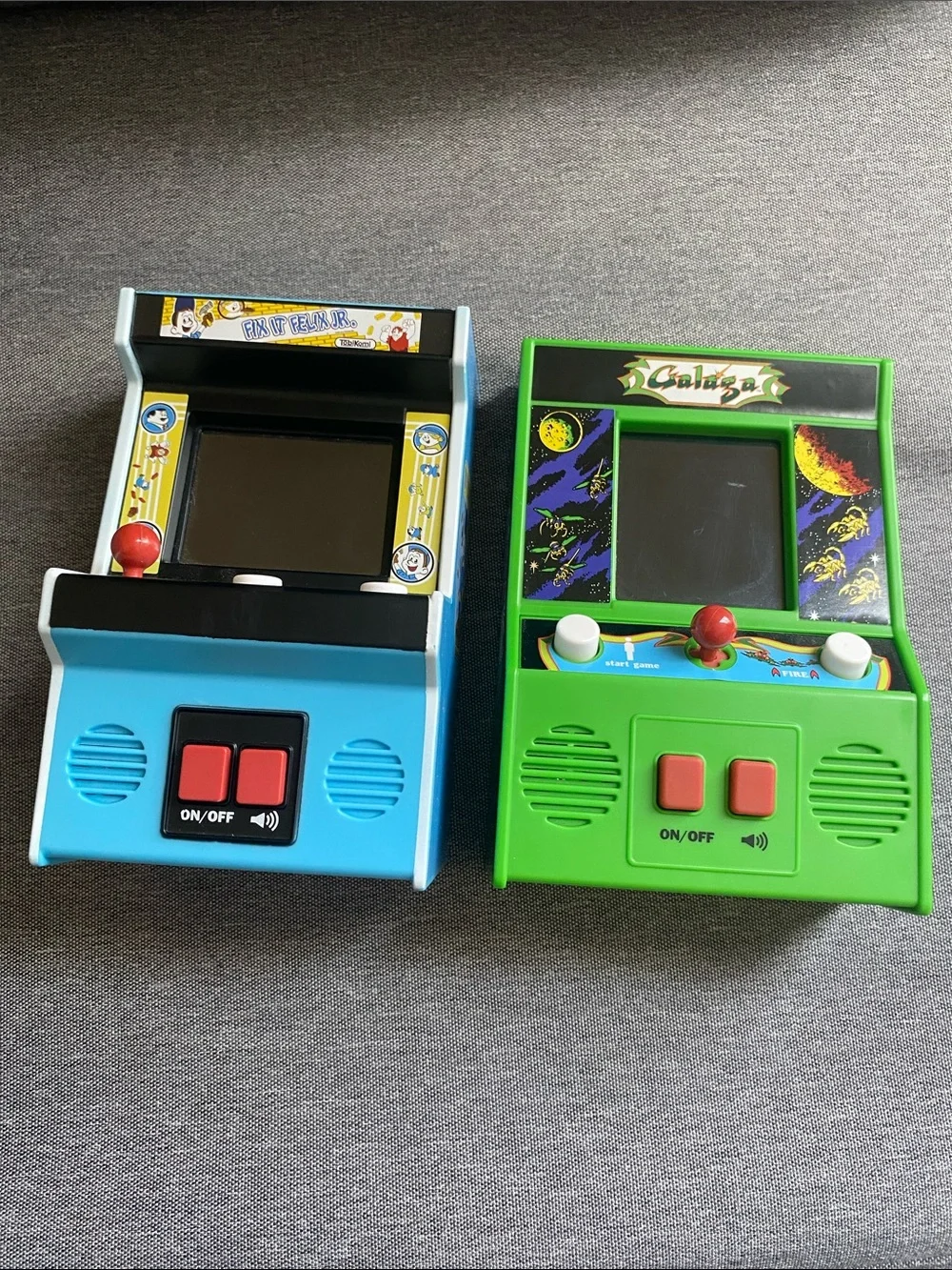 TWO Retro Handheld Arcade Game Consoles - Fix It Felix Jr. (Disney)& Galaga